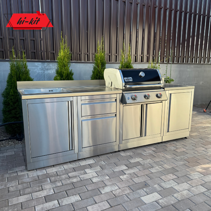 Гриль Кухня Weber: готовая уличная кухня Hi-Kit