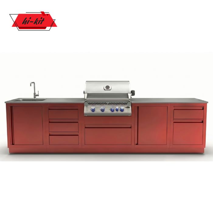 Гриль кухня Napoleon Big 32 3.3м Blum — Красный