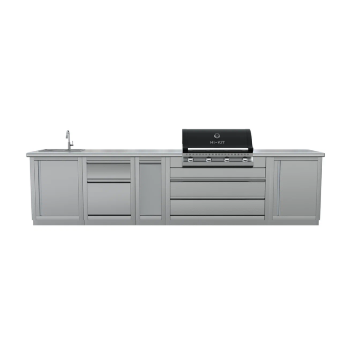 Кухни Modulyen Hi-Kit: Гриль Кухня N-N, 3.1м Blum