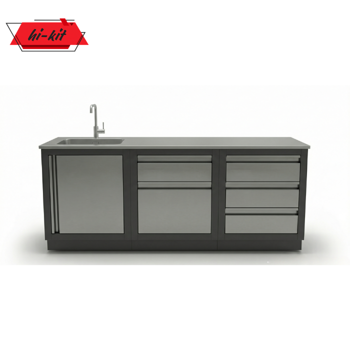 Кухни Modulyen Hi-Kit: Уличная Кухня P-N, 1.8м Blum