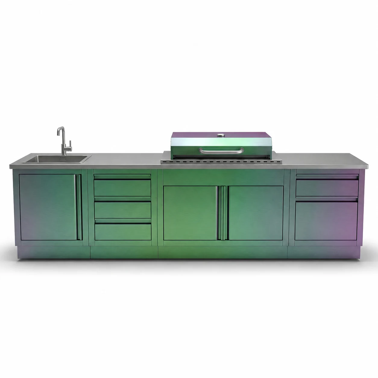 Гриль Кухня Modulyen 2.8м Blum — Хамелеон
