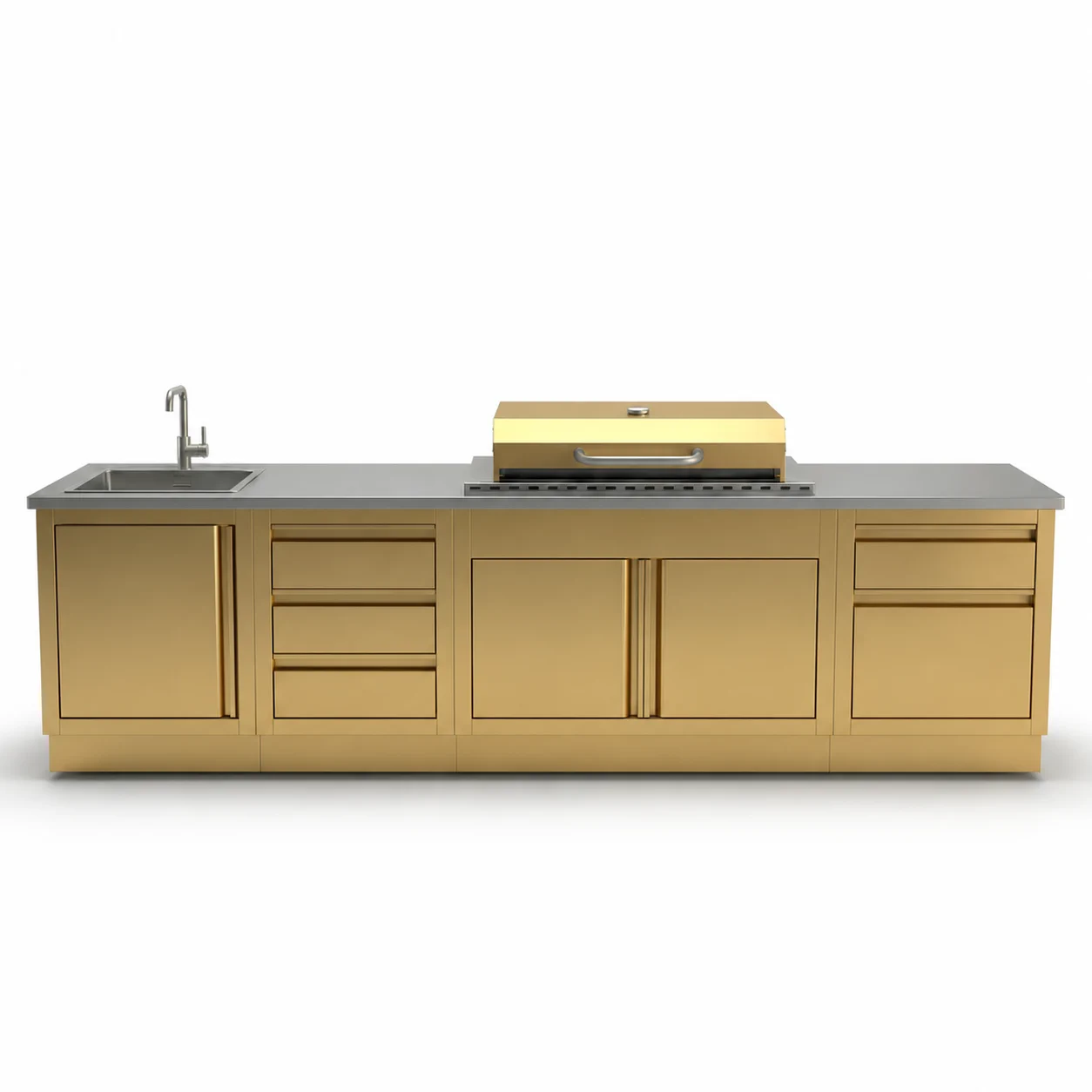 Гриль Кухня Modulyen 2.8м Blum — Золото