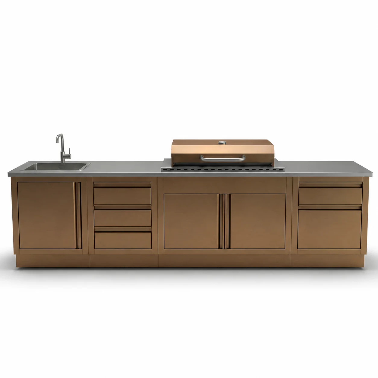 Гриль Кухня Modulyen 2.8м Blum — Бронза