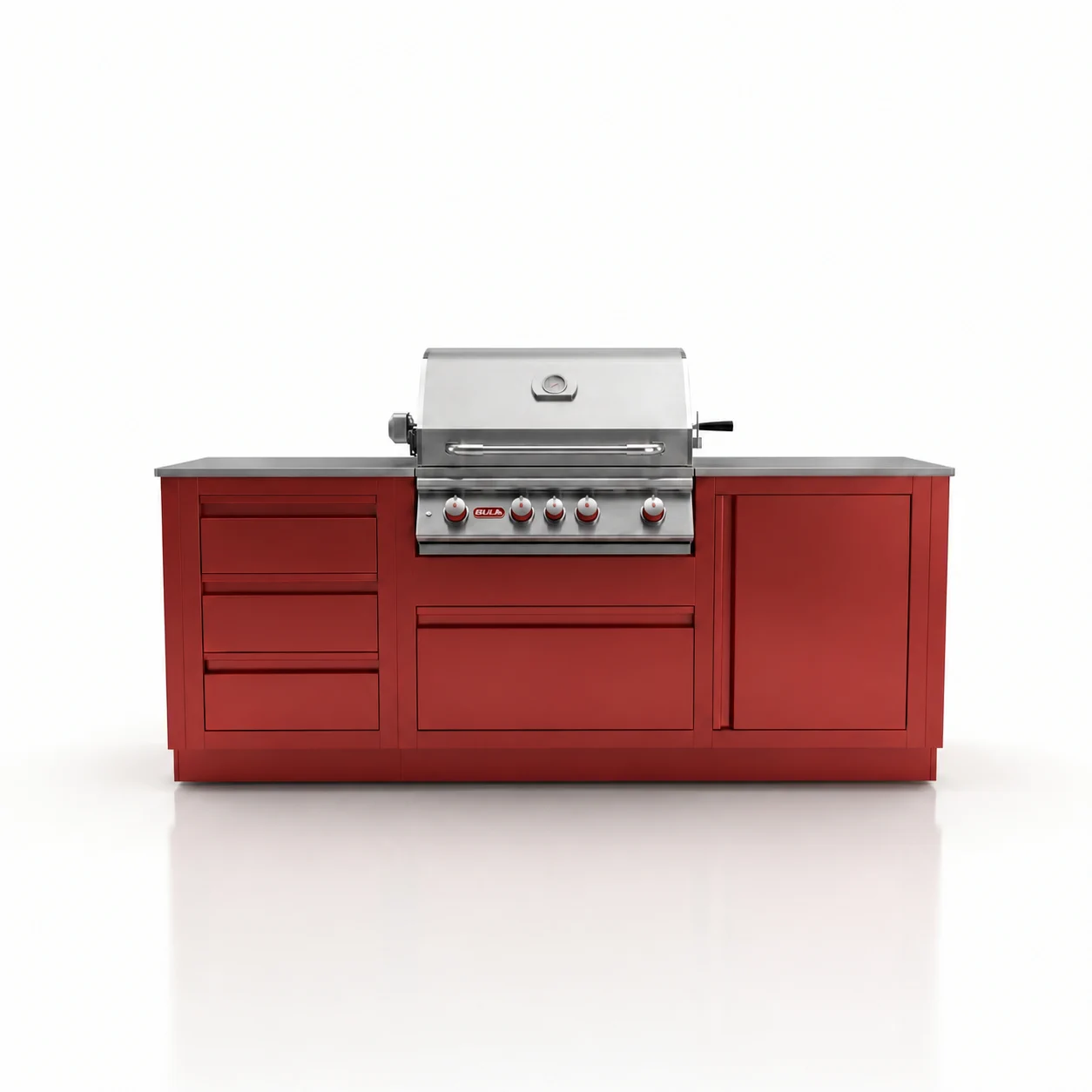 Гриль кухня Bull Angus 2.1м Blum — Красный