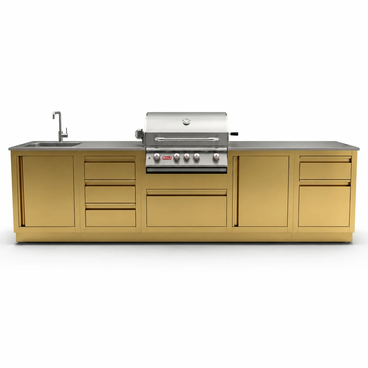 Гриль кухня Bull Angus 3.3м Blum — Золото