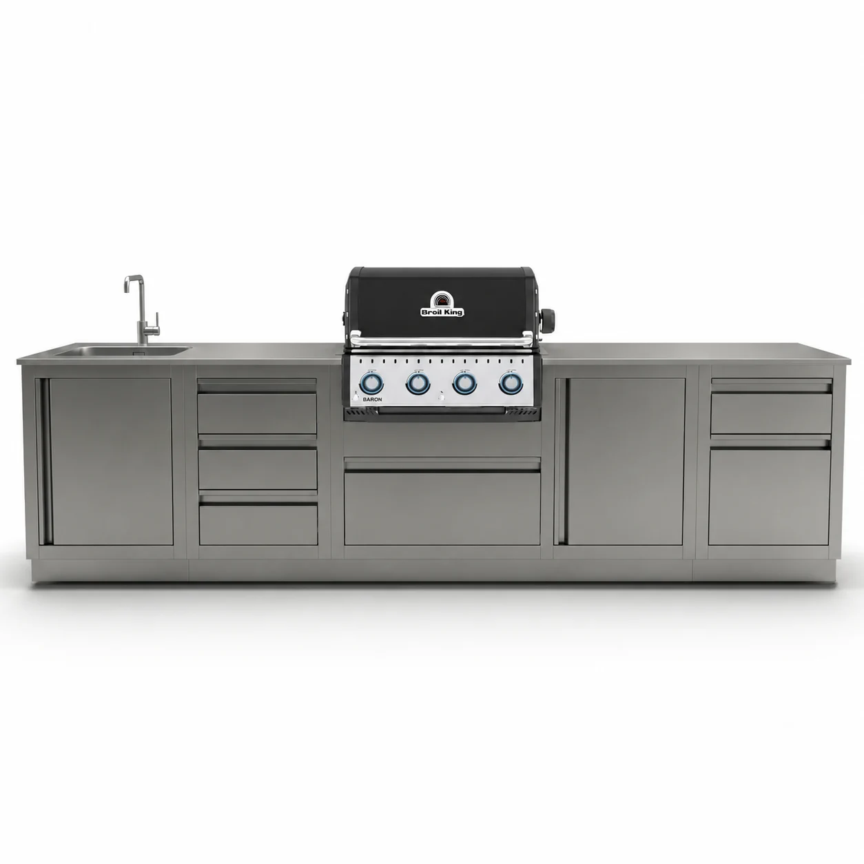 Гриль кухня Broil King Baron 420 3.3м Blum — Серый