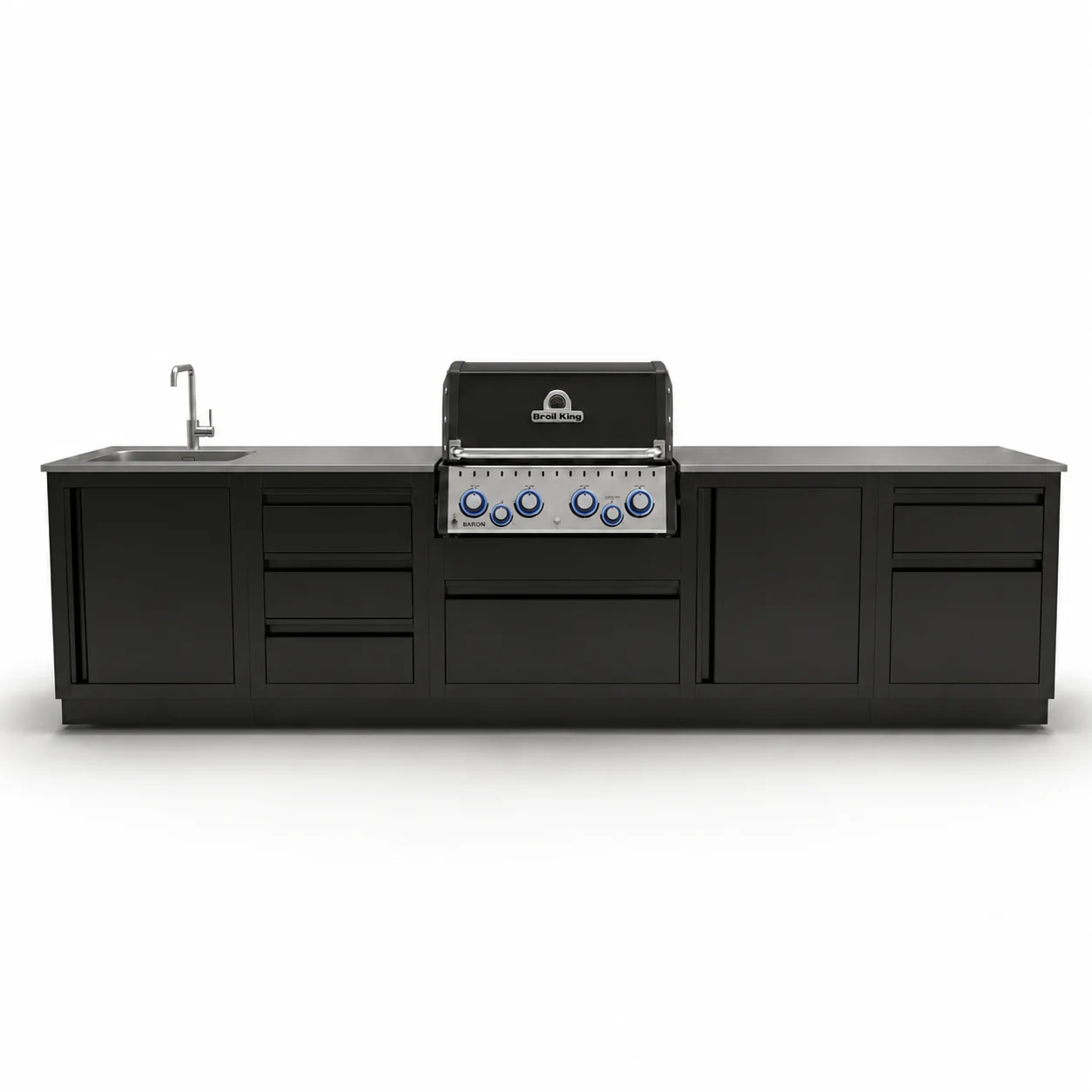 Гриль кухня Broil King Baron 420 3.3м Blum — Чёрный