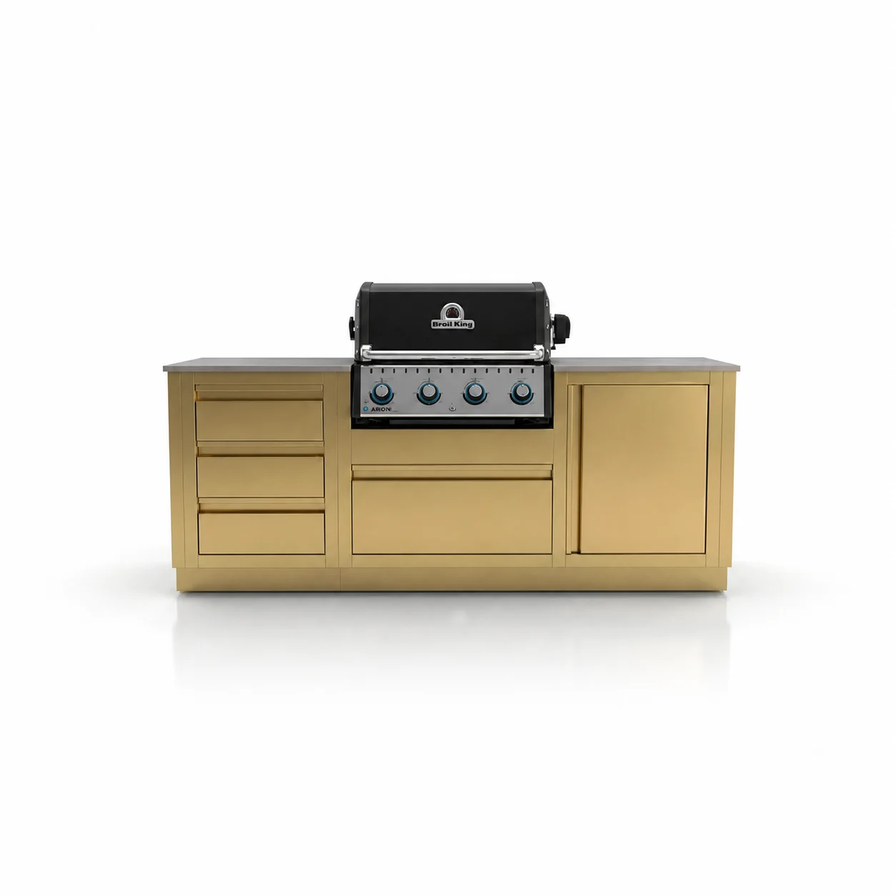 Гриль кухня Broil King Baron 420 2.1м Blum — Золото