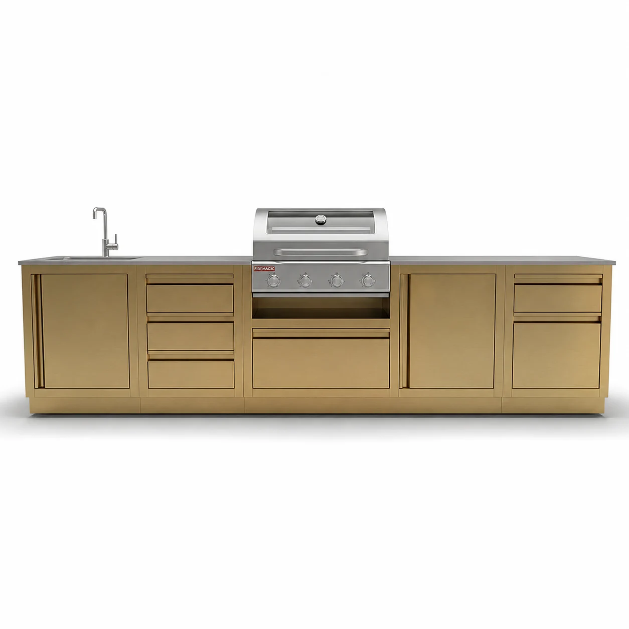 Гриль Кухня Ecl 4  3.365м Blum — Золото