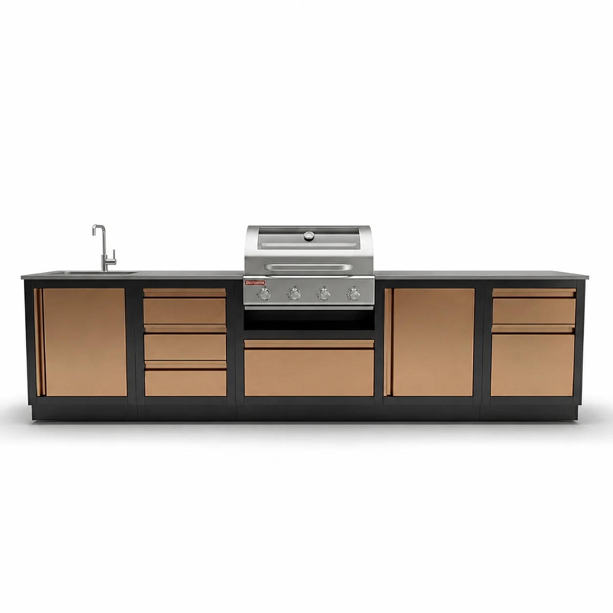 Гриль Кухня Ecl 4  3.365м Blum — Черный / бронза