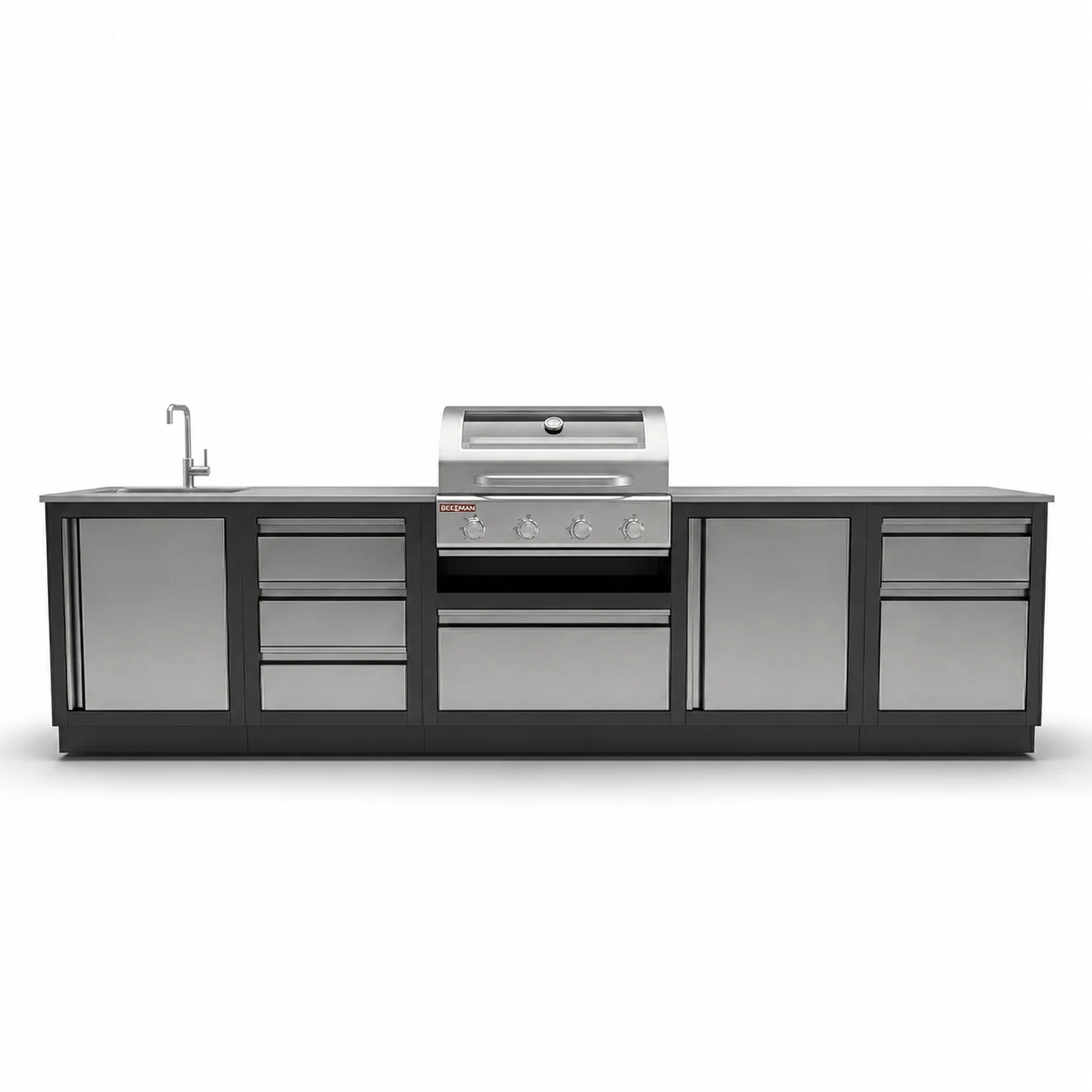 Гриль Кухня Ecl 4  3.365м Blum — Серый Ral7021