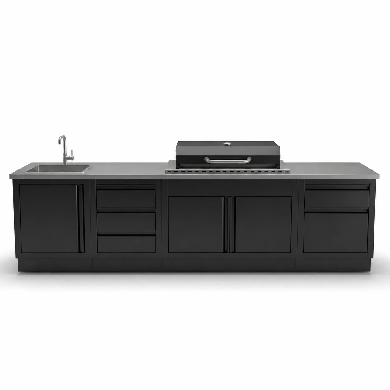 Гриль Кухня Modulyen 2.8м Blum — Чёрный